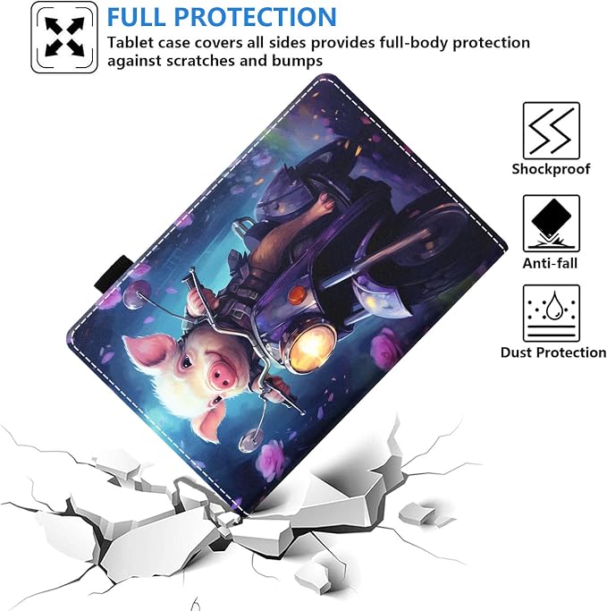 Case for Amazon Fire HD 8/HD 8 Plus Tablet (8 12th/10th Generation 2024/2022/2020 Release) Slim PU Leather Stand Folio Cover with Auto Wake Sleep African Woman Wolf