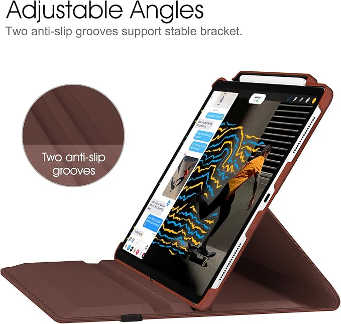Fintie Rotating Case for iPad Pro 12.9-inch 6th/5th/4th/3rd Generation | 360° Swivel Stand Landscape &amp Portrait Viewing Shockproof Protective Cover Pencil Holder Auto Sleep/Wake Black