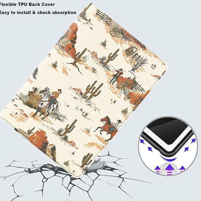 Tablet Case for 6 All-New Kindle (11th Generation2024/2022 Release)Shockproof Protective Cover with StandAuto Wake/SleepAmerican Flag Deer