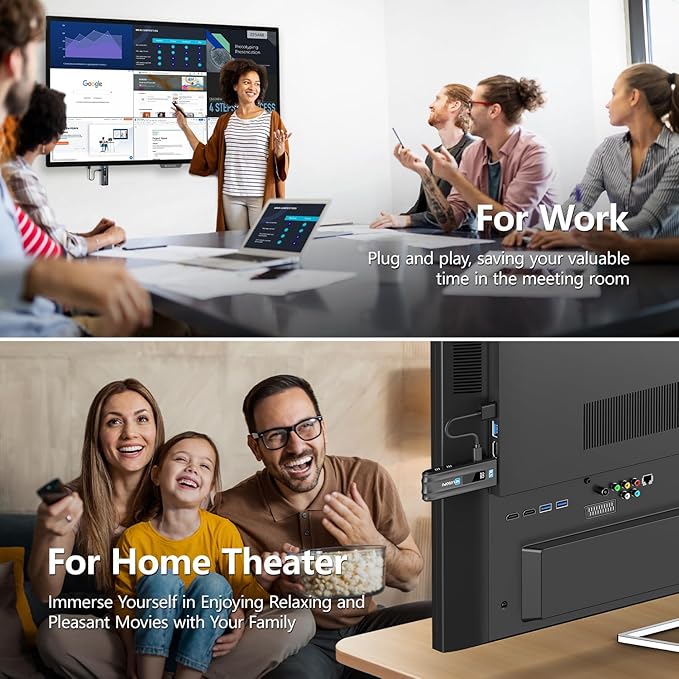 WELUSOPU 2026 Upgraded Wireless HDMI Transmitter and Receiver, HDMI Wireless Extender 4K Decode Input 1080P Output, 2.4/5G, for Laptop PC TV Box to TV Monitor Projector for Home Church Office, 328FT