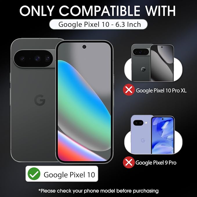 3 Pack Privacy Screen Protector for Google Pixel 10 9H Hardness Anti-Spy Tempered Glass Protection Film Google Pixel 10 6.3 Support Fingerprint Reader Anti-Scratch Case Friendly