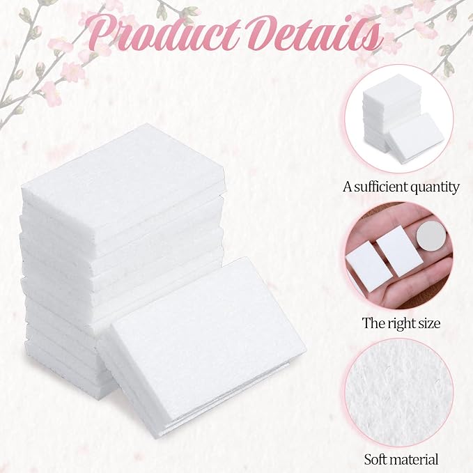50 Pack Unscented Aroma Pads, 1.2x0.9" White Aroma Oil Refill Pads Aromatherapy