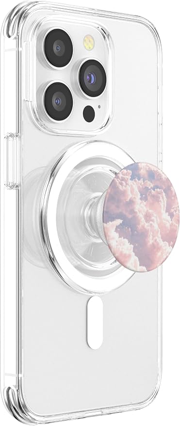 Pastel Pink and Purple Cloud Blue Sky Watercolor Clouds PopSockets Adhesive PopGrip