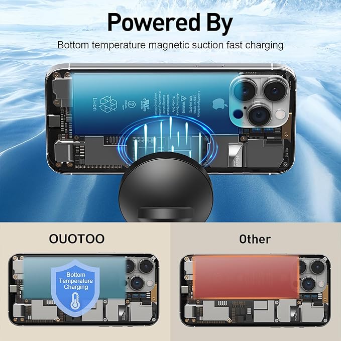 2025 3 in 1 Charging Station Compatible with Mag-Safe Charger Wireless Charger Stand for iPhone 16 15 14 13 12 Series Wireless Charging Station for AirPods Wireless Charging Stand for iWatch Series