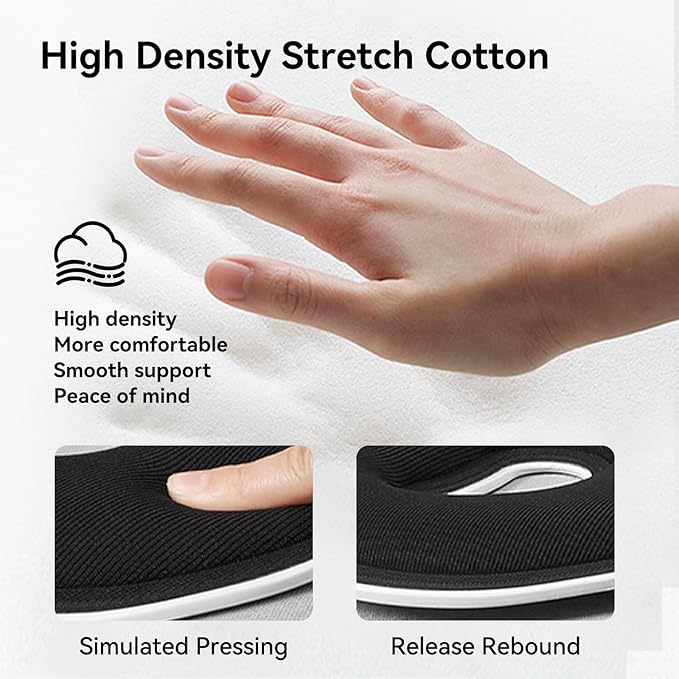 BKT Seat Cushion Chair Ergonomic Office Chair Cushions Lumbar Support for Seat Pillow Ideal for Students Office Workers Nursing Mothers Long Sitting Outdoor Fishing Floor (L-Black)