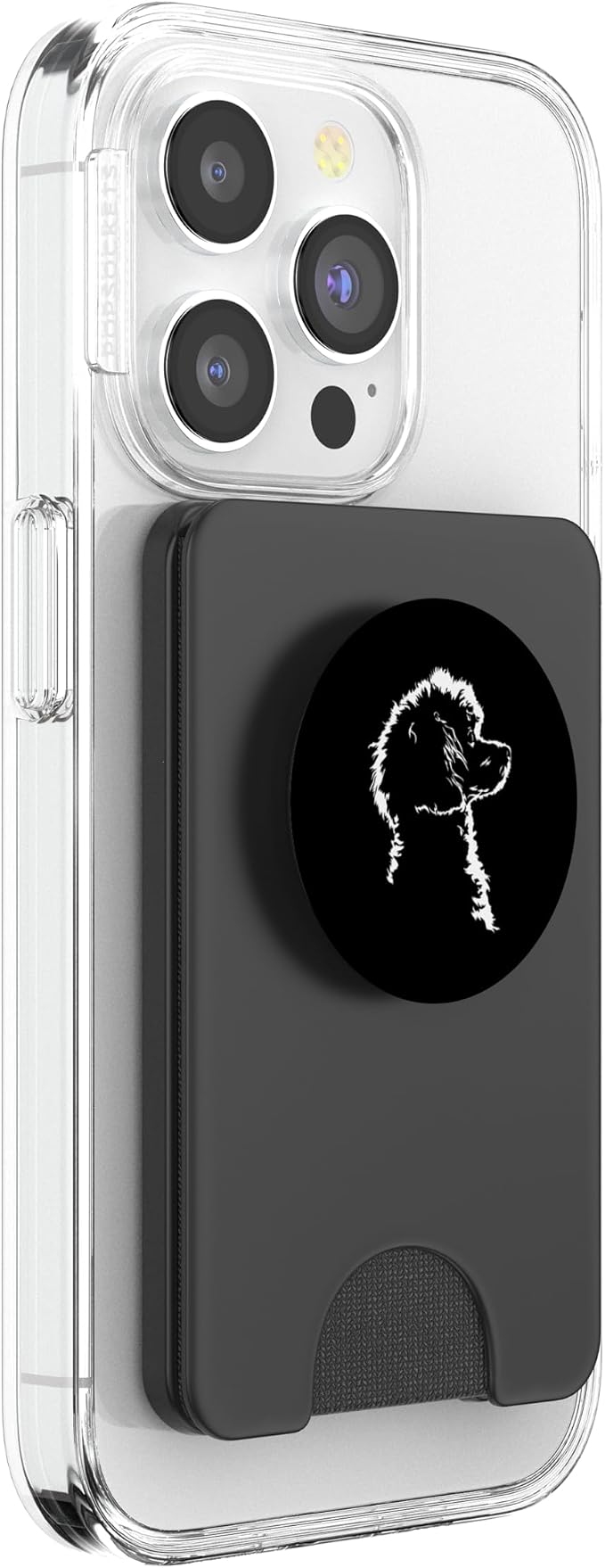 Proud Poodle portrait dog mom Standard Poodle dog PopSockets Adhesive PopGrip