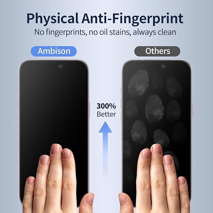 Ambison 2 Packs Matte Screen Protector for iPhone 17 6.3inch 2025 + 2 Packs HD Camera Lens Protector [One-Pull Installation＆Anti-Glare] 7X Powerful Scratch Resistance &amp Full Coverage protection