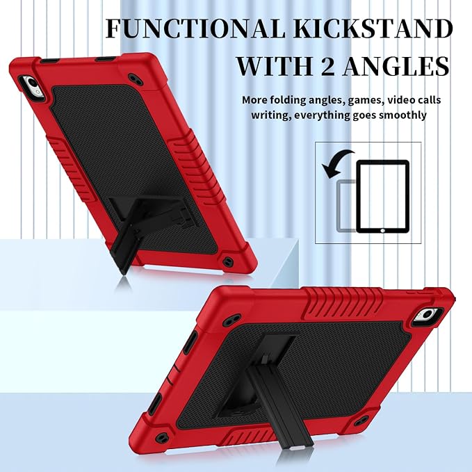 for Onn 12.1 Tablet Pro Model:100146663 CaseShockproof Rugged Case with 2 Pcs Screen Protector Shoulder Strap for Walmart Onn 12.1 Tablet Pro (2024 Model:100146663) (Black/Blue)