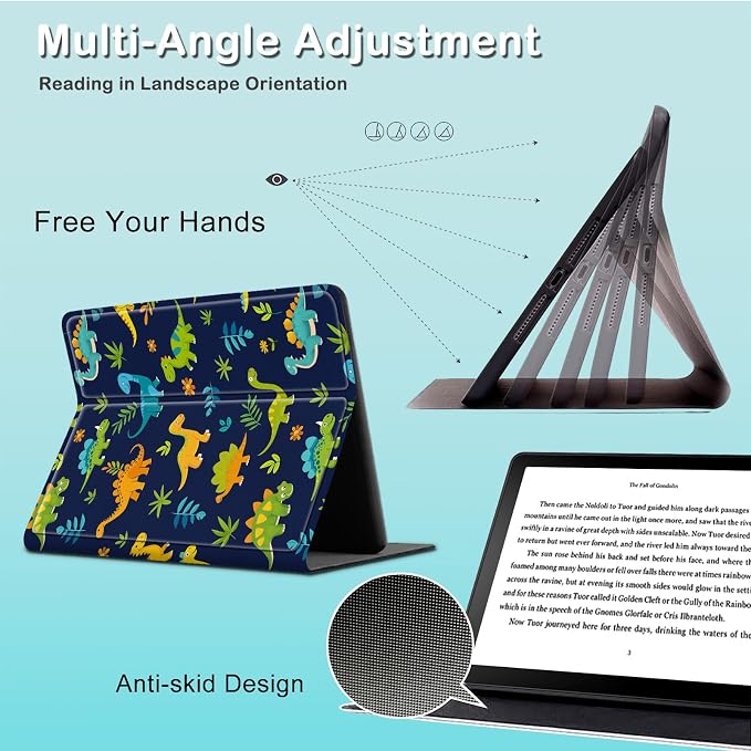 for 6 Kindle 2024 and 2022 (11th Generation) Case Slim Lightweight Smart Cover Case with Auto-Wake/Sleep for Kindle 2024Bald Eagle Flag