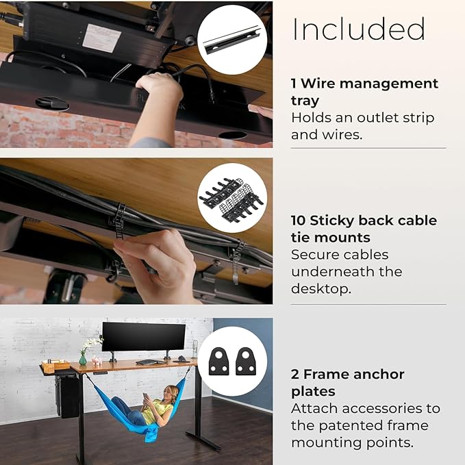 UPLIFTDESK V2 2-Leg Ash Gray Laminate Wood Standing Desk – Adjustable Height, Advanced 1-Touch Memory Keypad, Under Desk Cable Management, Wire Grommets & Rocker Board (Black C-Frame, 48 x 30 inch)