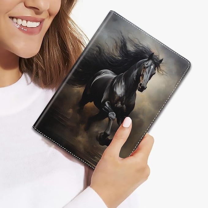Case for iPad (A16) 11th Generation 11 Inch 2025 / iPad 10th Generation 10.9 Inch 2022 Ultra-Thin Multi-Angle Protective Cover with Auto Sleep/Wake A Dark Horse
