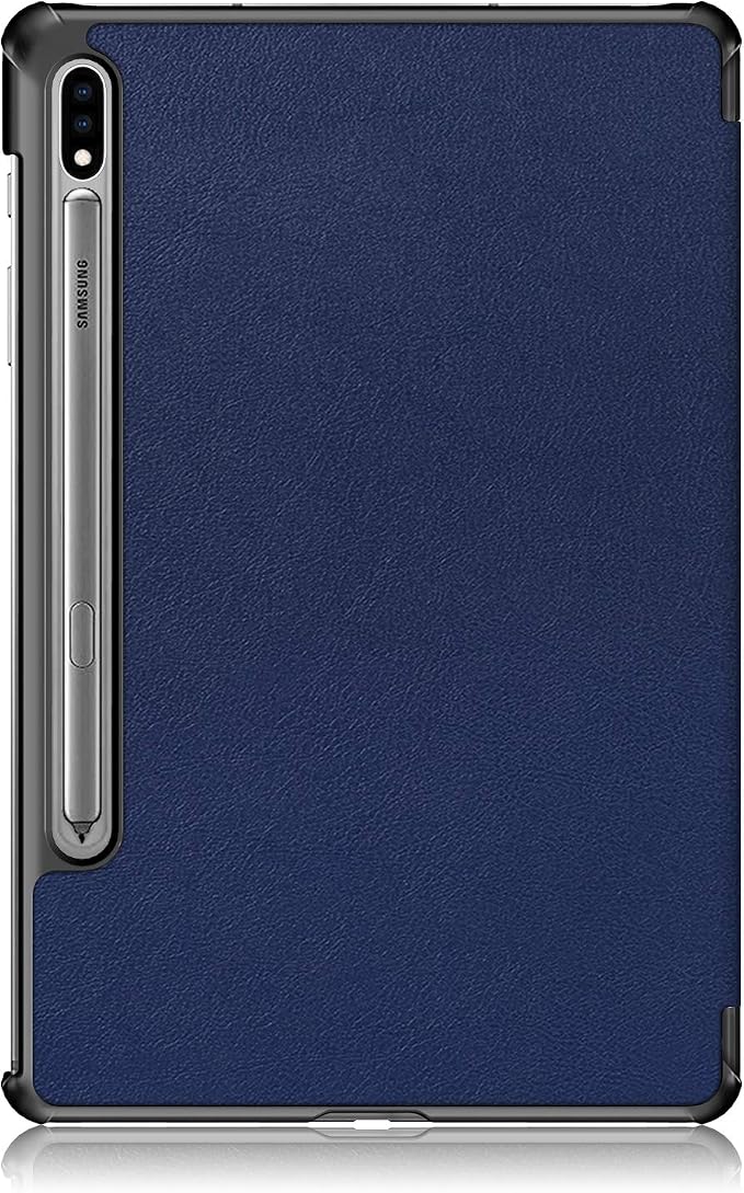 Case for Samsung Galaxy Tab S8 Plus 12.4 2022/S7 FE 2021/S7 Plus 2020 (SM-X800/X806/T730/T733/T736/T738/T970/T975/T976) Lightweight Tri-Fold Stand Thin Cover Auto Wake/Sleep Almond Blossom