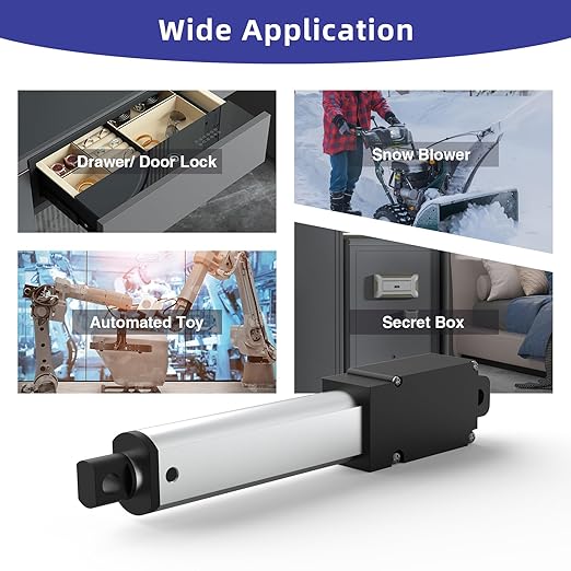 5 Inch 9lbs Mini Stroke 12V Electric Linear Actuator 0.6"/sec Linear Motion Actuator with Brackets for Cabinets, Robotics, Home Automation, Window Opener(40N, 125mm)
