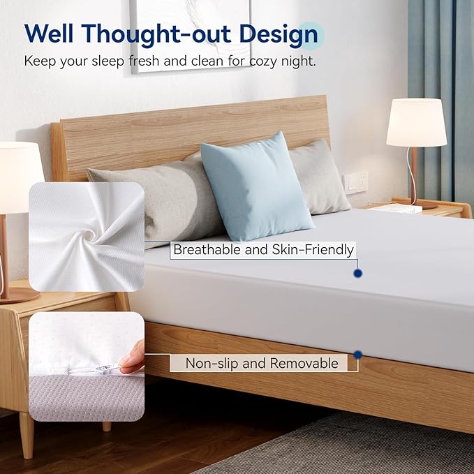 Amazon Basics Memory Foam Mattress, Medium Firm, 8 Inch, Full, White/Grey