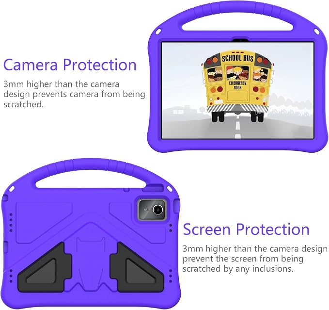 YRH for Moto Pad 2026 Case 11'' Kids EVA Shockproof Tablet Cover with Stand Handle Black