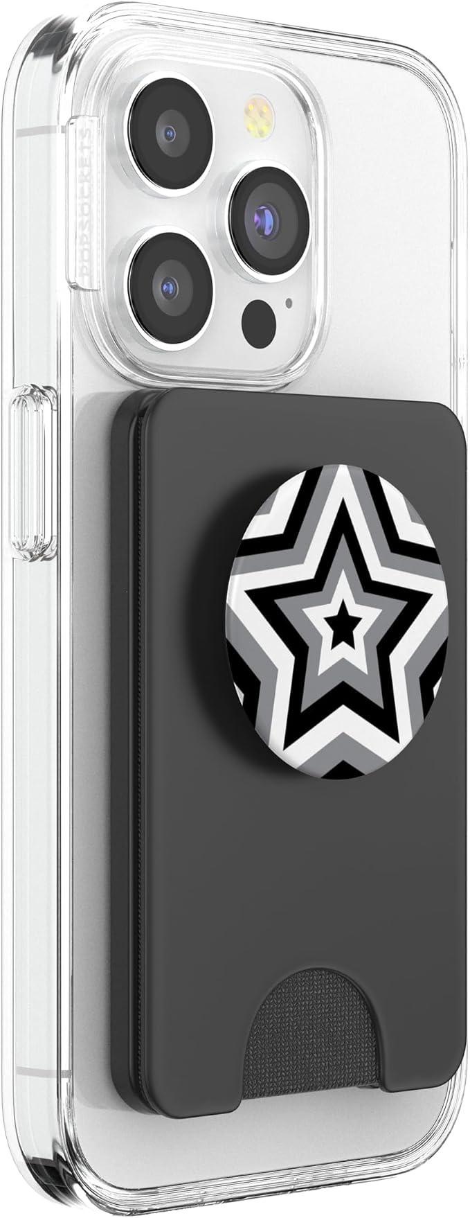 Aesthetic Star in Black and White PopSockets Adhesive PopGrip