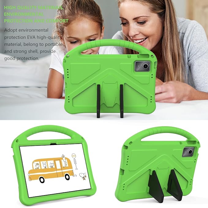YRH for Moto Pad 2026 Case 11'' Kids EVA Shockproof Tablet Cover with Stand Handle Black