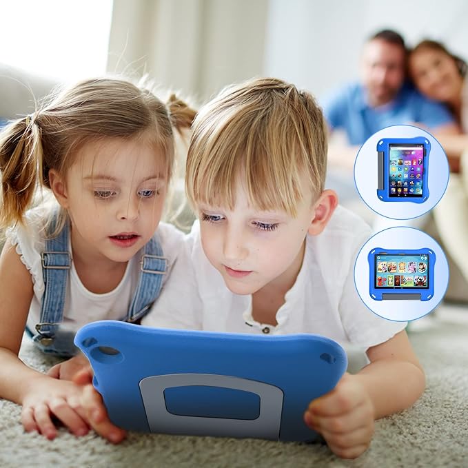 8 inch Tablet Case for Kids Incompatible with Lenovo DiHines Children Lightweight Shockproof Case with Stand Kid-Proof Cover with Handle.Blue