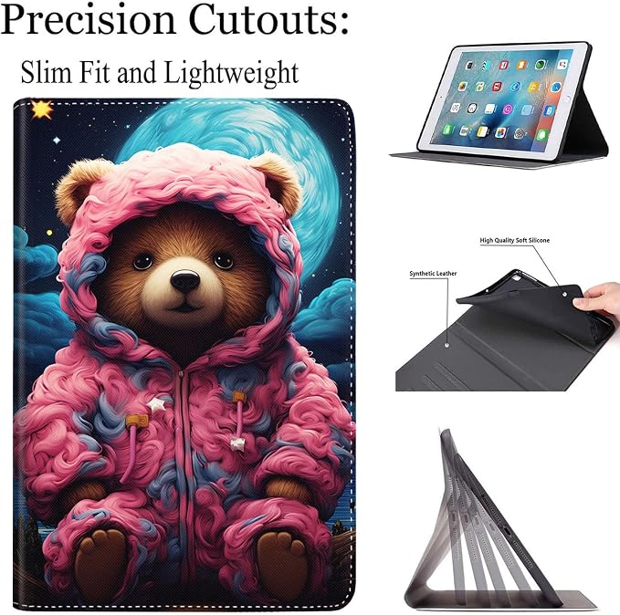 Case for Samsung Galaxy Tab S10 FE Plus 5G Multi-Angle Stand Smart Cover Shockproof with Auto Wake/Sleep for Galaxy Tab S10 FE+ 13.1 Inch (SM-X620/SM-X626B) 2025 Magic Mushrooms Fungus