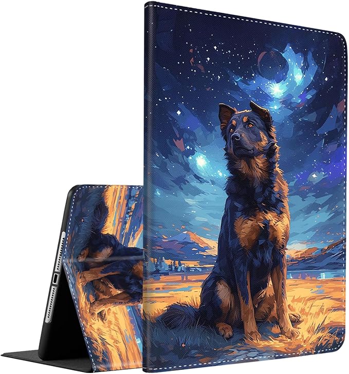 Case for iPad (A16) 11th Generation 11 Inch (2025) iPad 10th Generation 10.9 Inch (2022)，Slim Fit Foldable Standing Cover Case with Auto Sleep/Wake ，Moth Moon
