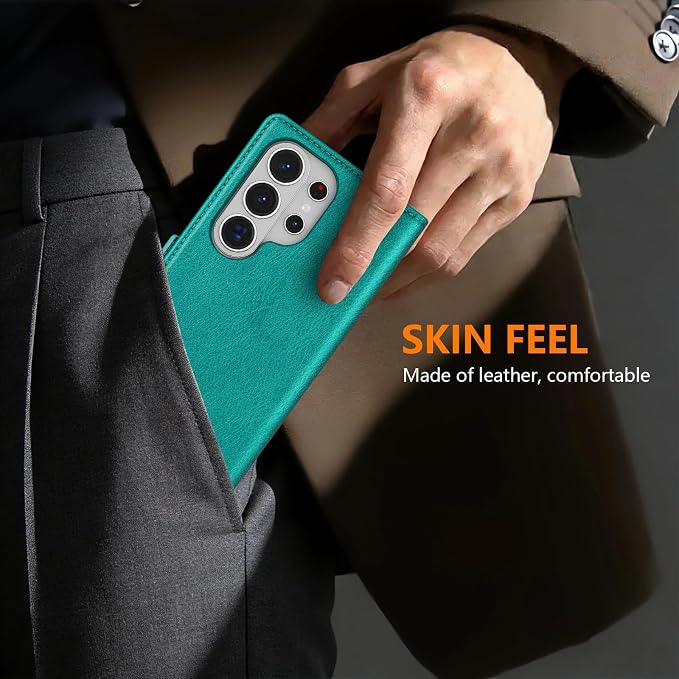 ZZXX for Samsung Galaxy S25 Wallet Case with [RFID Blocking] Card Slot Stand Strong Magnetic Leather Flip Fold Protective Phone Case for Samsung Galaxy S25 Case Wallet(Black-6.2 inch)