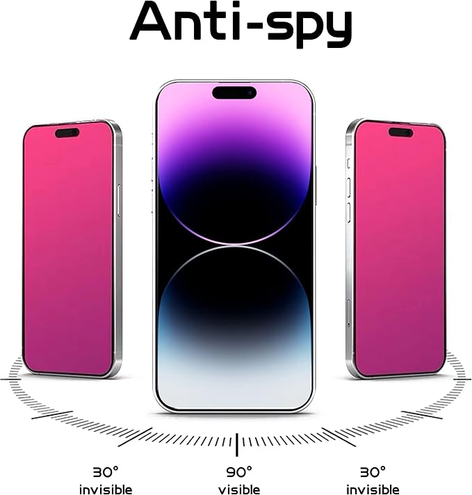 Gradient for iPhone 17 Pro Max Privacy Screen Protector[Auto-Installation] | 2 pack for iPhone17ProMax 6.9inch Tempered Glass Anti Spy Anti Blue Light Eye Protection HD Clear Anti-Scratch No Bubble
