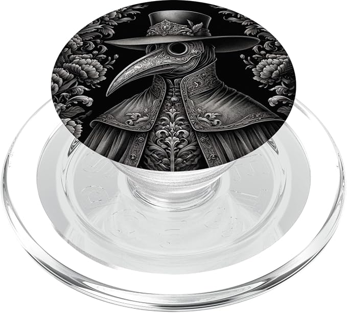 Plague Doctor Occult Gothic Pest Steampunk Black Death PopSockets PopGrip for MagSafe