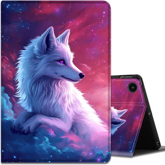 Case for Samsung Galaxy Tab A9 Plus 11 2023 Multi-Viewing Angles with Automatic Sleep/Wake Function for Samsung Galaxy A9+Tablet (SM-X210/X216/X218) American Flag Wolf