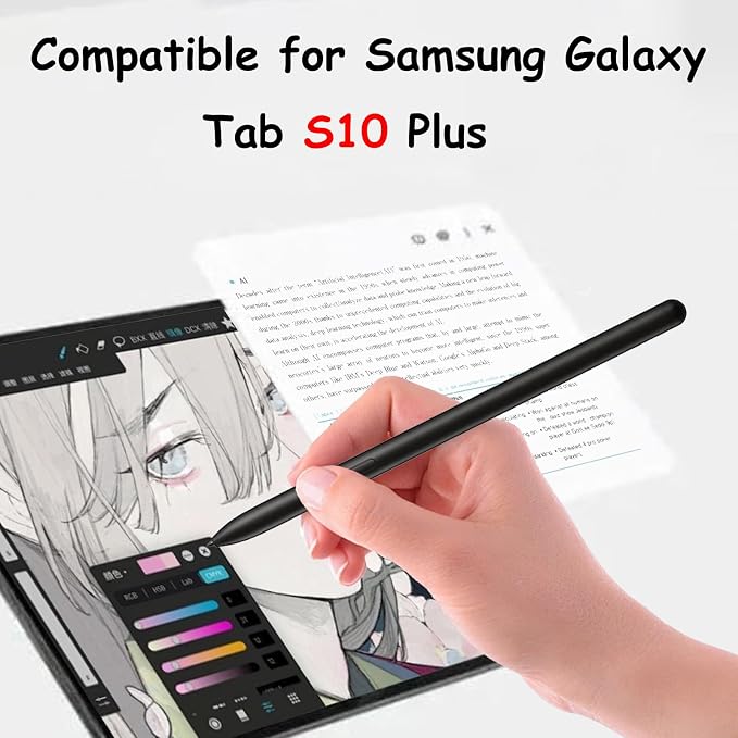 Galaxy Tab S10 Ultra S Pen Replacement for Samsung Galaxy Tab S10 UltraTab S10+S10 Lite Stylus Pen Replacement for Galaxy Tab S10 Ultra S Pen with Tips/Nibs (Black)