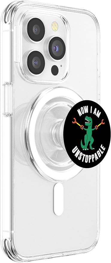 Now I Am Unstoppable Funny T-Rex PopSockets Adhesive PopGrip