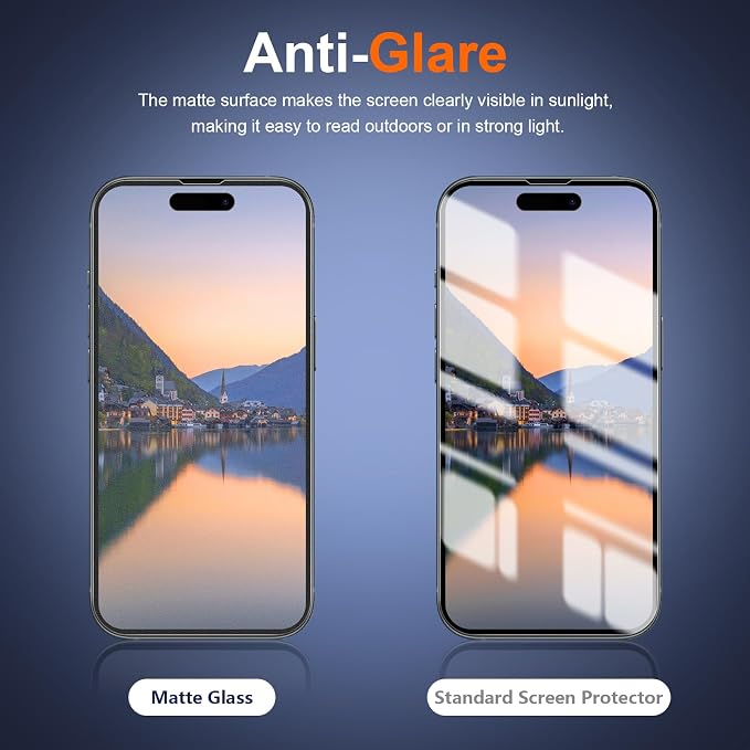 [2 Pack] Matte Privacy Glass Screen Protector Designed for iPhone 11 / iPhone XR Anti-Glare Anti-Fingerprint Install Frame 9H Tempered Glass