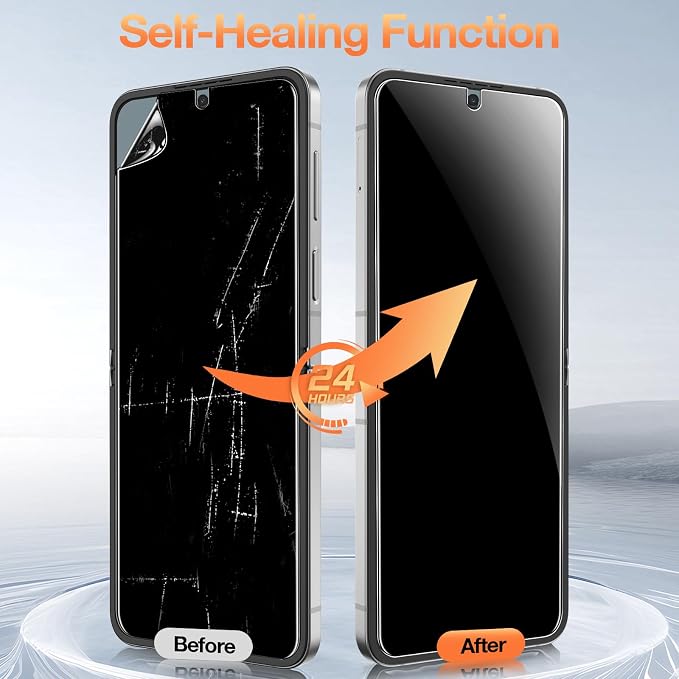 for Samsung Galaxy Z Flip 7 Privacy Screen Protector 3 Pack Internal Anti-Spy TPU Film + 2 Pack Outer Privacy Glass Screen Protector Anti-Scratch Touch Sensitive No Bubbles Case Friendly