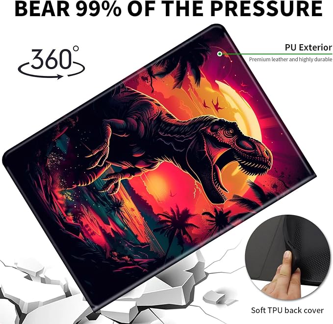 Case for Microsoft Surface Pro 11/10 / 9 13 InchPU Leather Cute Slim Folio Adjustable Stand Cover Case for Surface Pro 11th Edition AIAutumn Red Forest