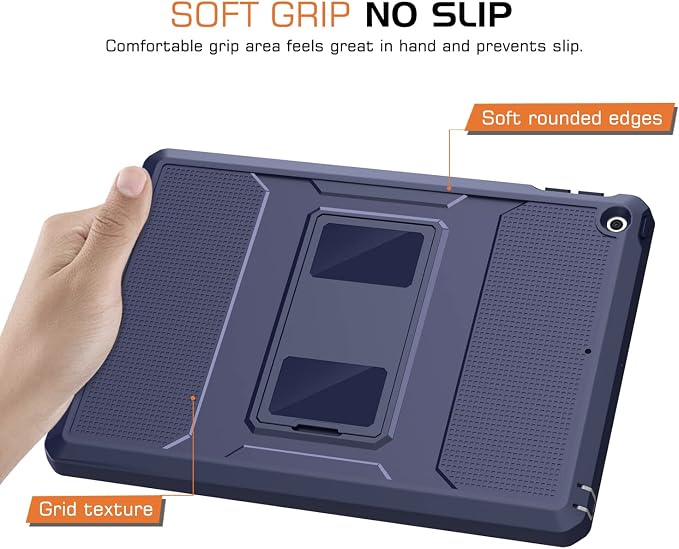 MoKo Shockproof Case Fit 2018/2017 iPad 9.7 6th/5th Generation Black | Heavy Duty Shockproof Full Body Rugged Hybrid Cover with Built-in Screen Protector for Apple iPad 9.7 Inch 2018/2017