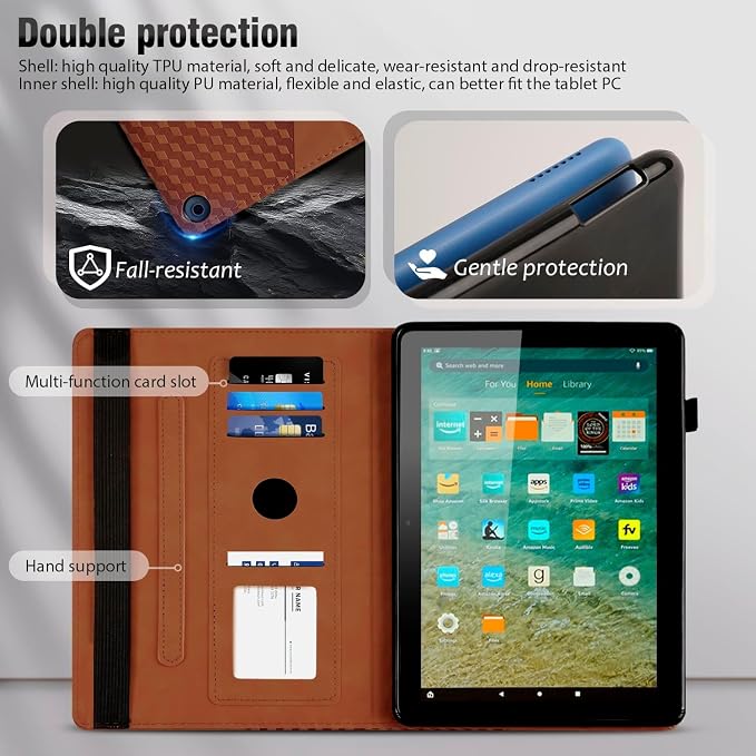 Case for FM 11 (13th Gen 2023) Multi-Angle Stand with Flexible Fixation Auto Wake/Sleep TPU Material (Brown)