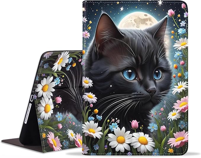 Case for Samsung Galaxy Tab S10 Plus 2024/ S9 Plus/ S9 FE Plus 5G 12.4 Inch 2023 Premium PU Leather Stand Folio Cover with Auto Sleep/Wake Abstract Colorful Dog
