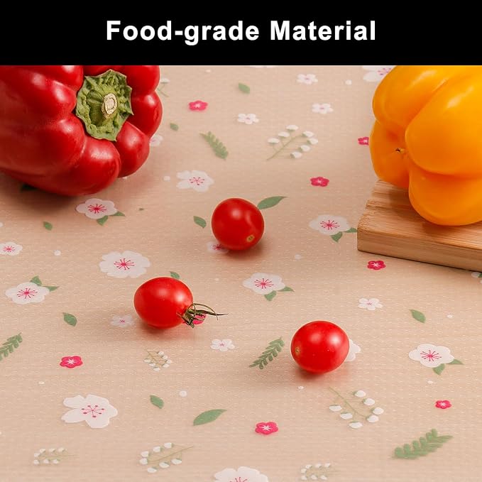 Cooyes Shelf Liner – Premium Non-Adhesive Cabinet & Drawer Liner for Kitchen – Waterproof Shelf Paper with Modern Pattern – Durable EVA Cabinet Mat – Easy to Cut （24" W x 120" L）