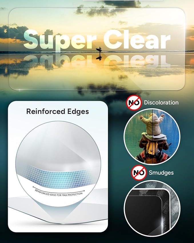 ZAGG InvisibleShield Glass Elite Google Pixel 8 Pro Screen Protector - 5X Stronger with Reinforced Edges Scratch &amp Smudge-Resistant Surface Easy to Install
