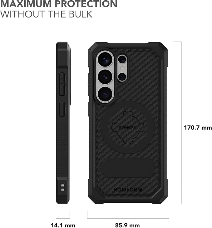 Rokform Rugged Case for Galaxy S26 Magnetic + RokLock (Black)