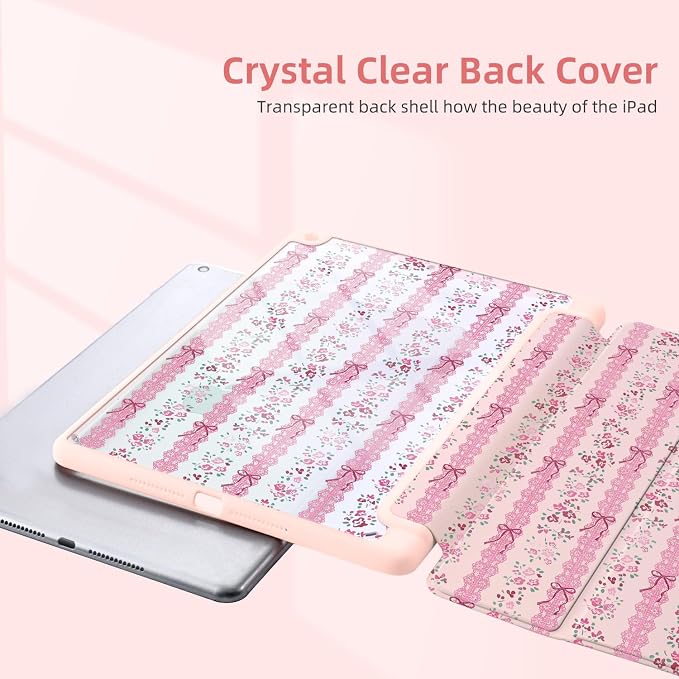 Joyland Leopard Print for iPad 10th Generation Case 10.9 inch 2022/iPad (A16) 11th Gen 11 2025Built-in Pencil Holder with Shockproof Cover Clear Transparent Back Shell Auto Wake/SleepBlack