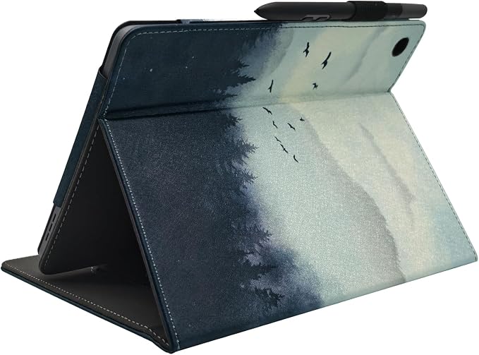 Hand Strap Case for 10.1 TCL TAB 10 Gen 4 (Model: 8483A) Tablet PU Leather Bidirectional Multi-Angle Stand Cover with Auto Sleep &amp Wake/Elastic Pen Holder (Black)
