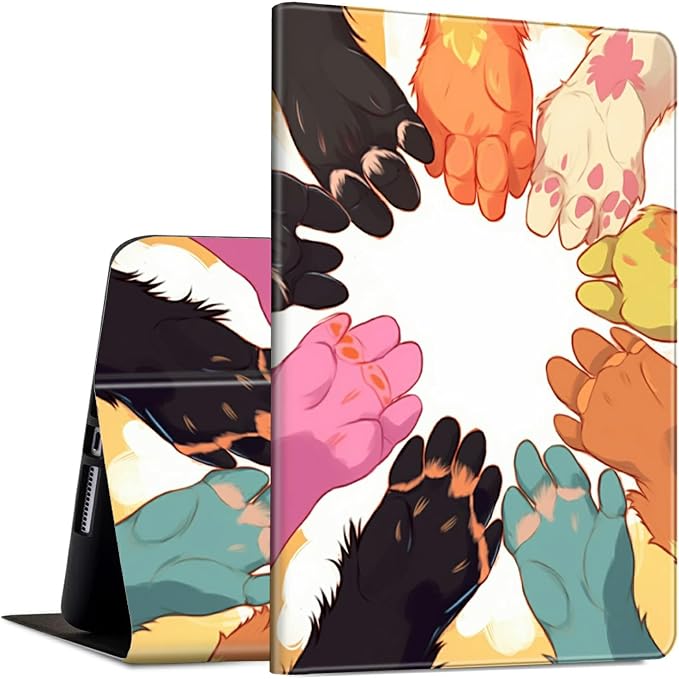 Case for Kindle Fire HD 10 &amp 10 Plus Tablet 10.1 (13th/11th Generation 2023/2021 Release) Lightweight Slim PU Leather Adjustable Multi-Angle Smart Shell Cover with Auto Wake/SleepA Flowers Art