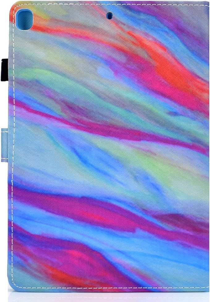 for Apple iPad 10.2 Case 2021/2020/2019 iPad 9th/8th/7th Generation Smart Cover with Pencil Holder [Auto Wake/Sleep] PU Leather Stand Folio Tri-fold Shockproof Thin Shell Colored Graffiti