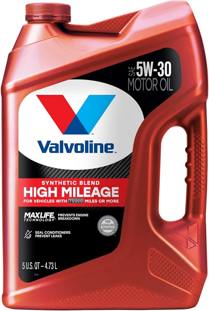 Valvoline High Mileage with MaxLife Technology SAE 5W-30 Synthetic Blend Motor