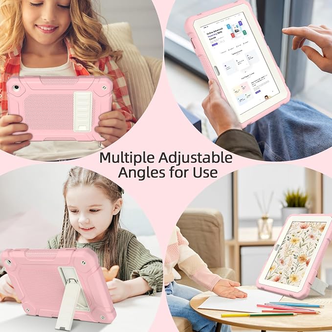 MENZO All-New Case for 8 Tablet Slim Shockproof Rugged High Impact Protective Case with Kickstand Black