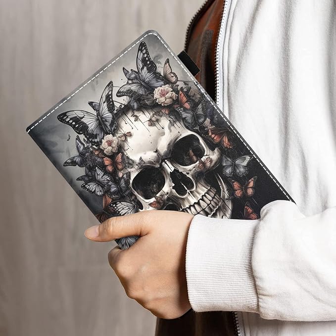 Case for Amazon Kindle Fire HD 10 Tablet 10.1 (9th/7th Generation 2019/2017 Release) - PU Leather Folio Case with Smart Auto Wake/Sleep African American Girl