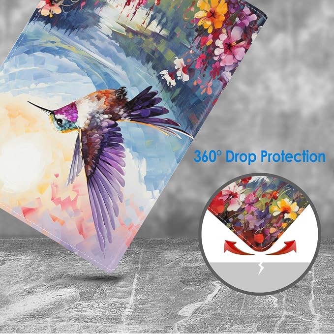 Case for Samsung Galaxy Tab A 8.0 2019 (SM-T290/T295/T297) Slim Lightweight PU Leather Stand Cover with Auto Wake/Sleep for Galaxy Tab A 8.0 Inch Abstract Watercolor Art Dogs