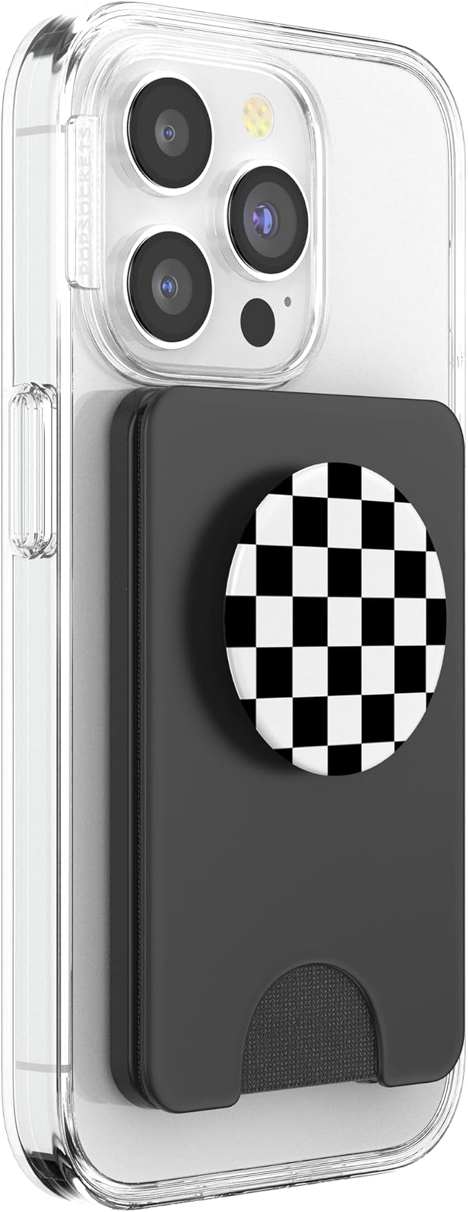 Checkered Black and White Checkerboard Pattern Style PopSockets PopGrip: Swappable Grip for Phones &amp Tablets PopSockets Adhesive PopGrip