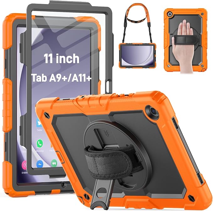 HXCASEAC Case for Samsung Galaxy Tab S6 Lite 10.4 inch Protective with Screen Protector/Hand Strap/S Pen Holder Shockproof S6 Lite Tablet Case 2024/2022/2020 SM-P610 SM-P613 SM-P620 - Black