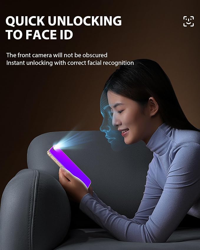 PDDKISS Compatible for iPhone 12/12 Pro Privacy Screen Protector | Pink Gradient Anti Spy Anti Blue Light HD 6.1 Inch Tempered Glass Easy Installation